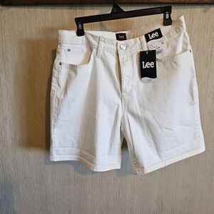 Lee Women's Classic White Jean Shorts